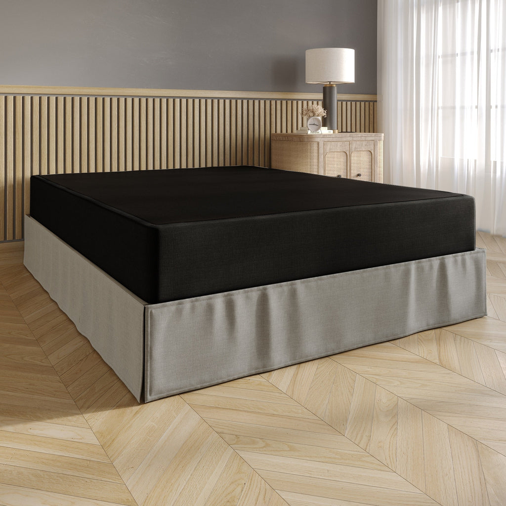 CraftPorch - Letto a molle in metallo rivestito in lino