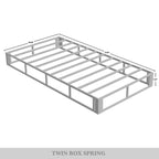 CraftPorch - Letto a molle in metallo rivestito in lino