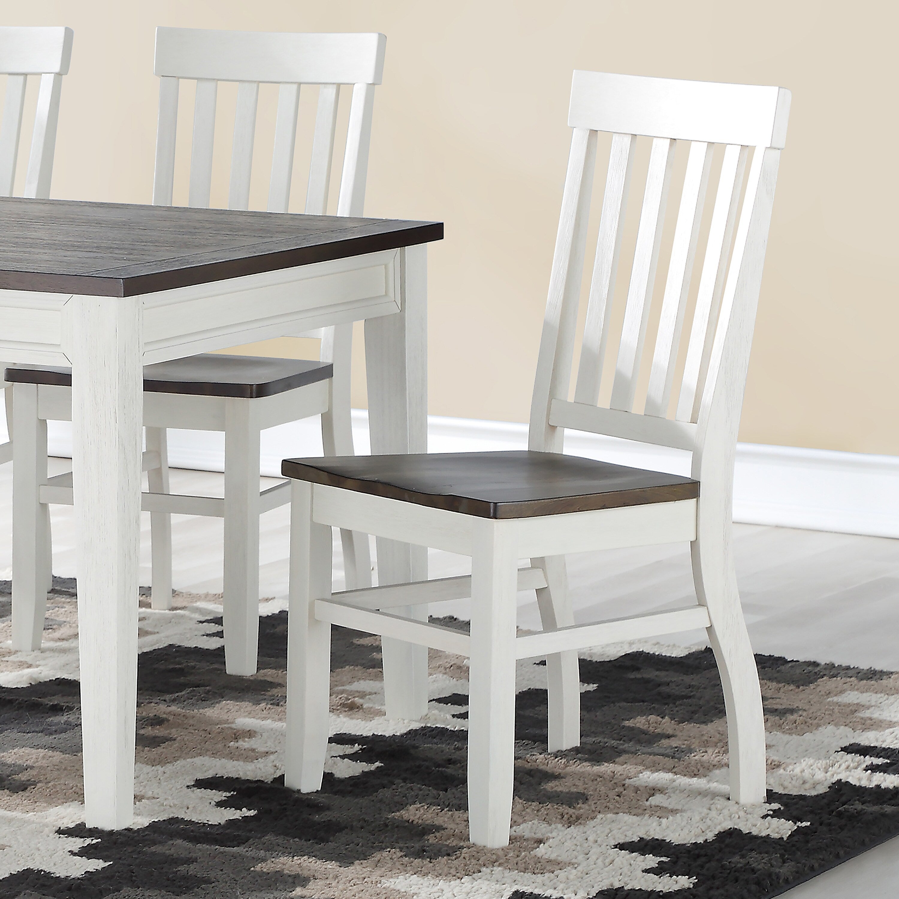 Sedia laterale in legno da fattoria Crestwood di Steve Silver (set da 2)