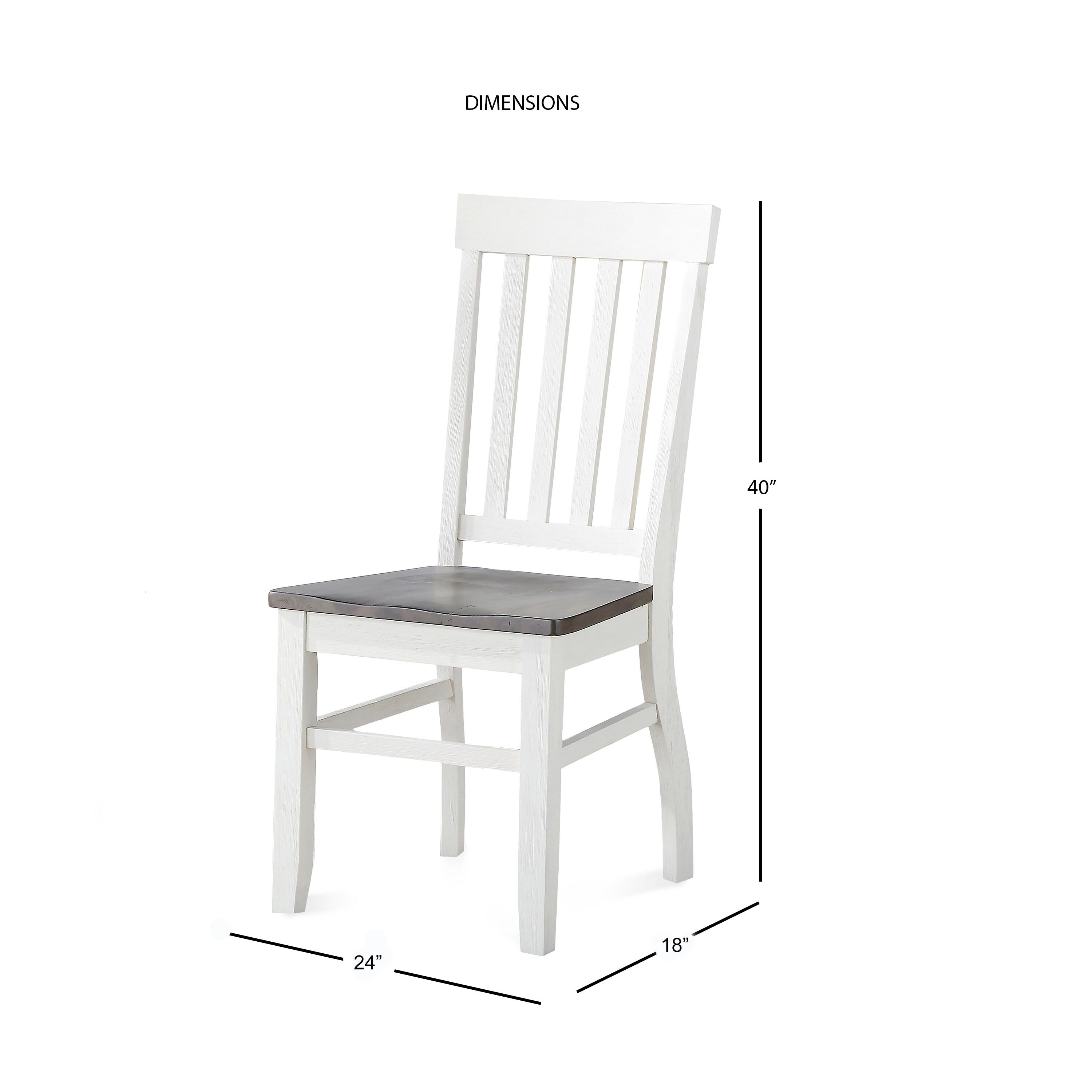 Sedia laterale in legno da fattoria Crestwood di Steve Silver (set da 2)