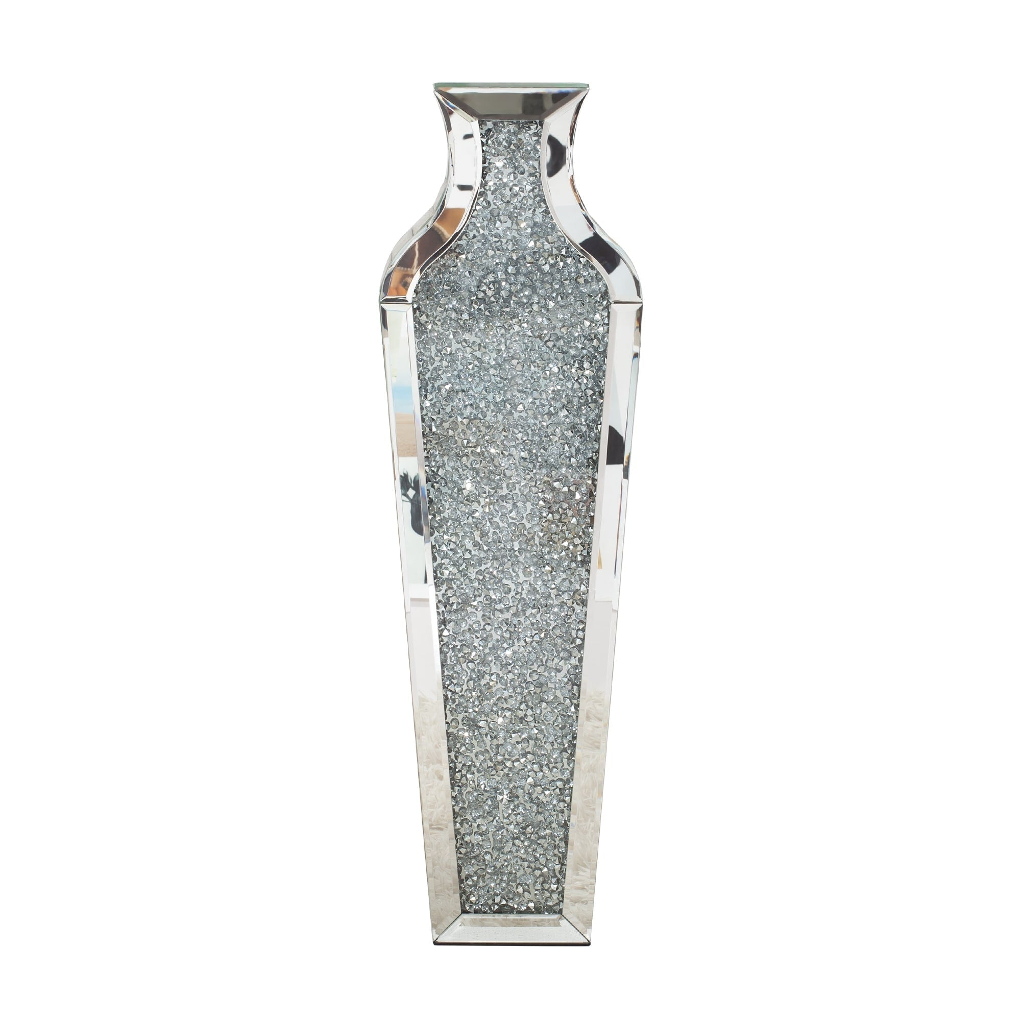 Vaso da terra alto con diamanti frantumati