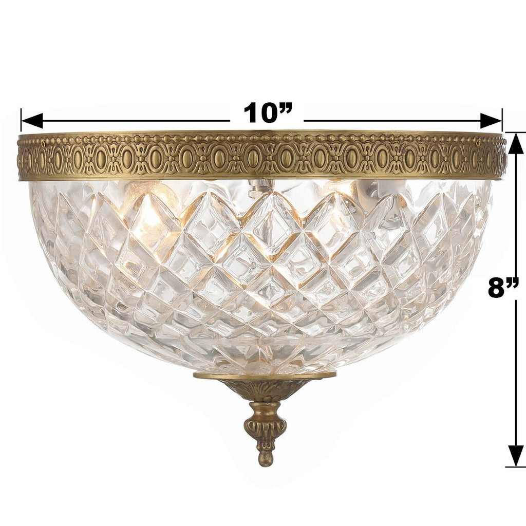 Crystorama 2 luci in cristallo da incasso - 10W x 8H x 10D