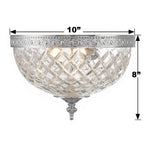 Crystorama 2 luci in cristallo da incasso - 10W x 8H x 10D