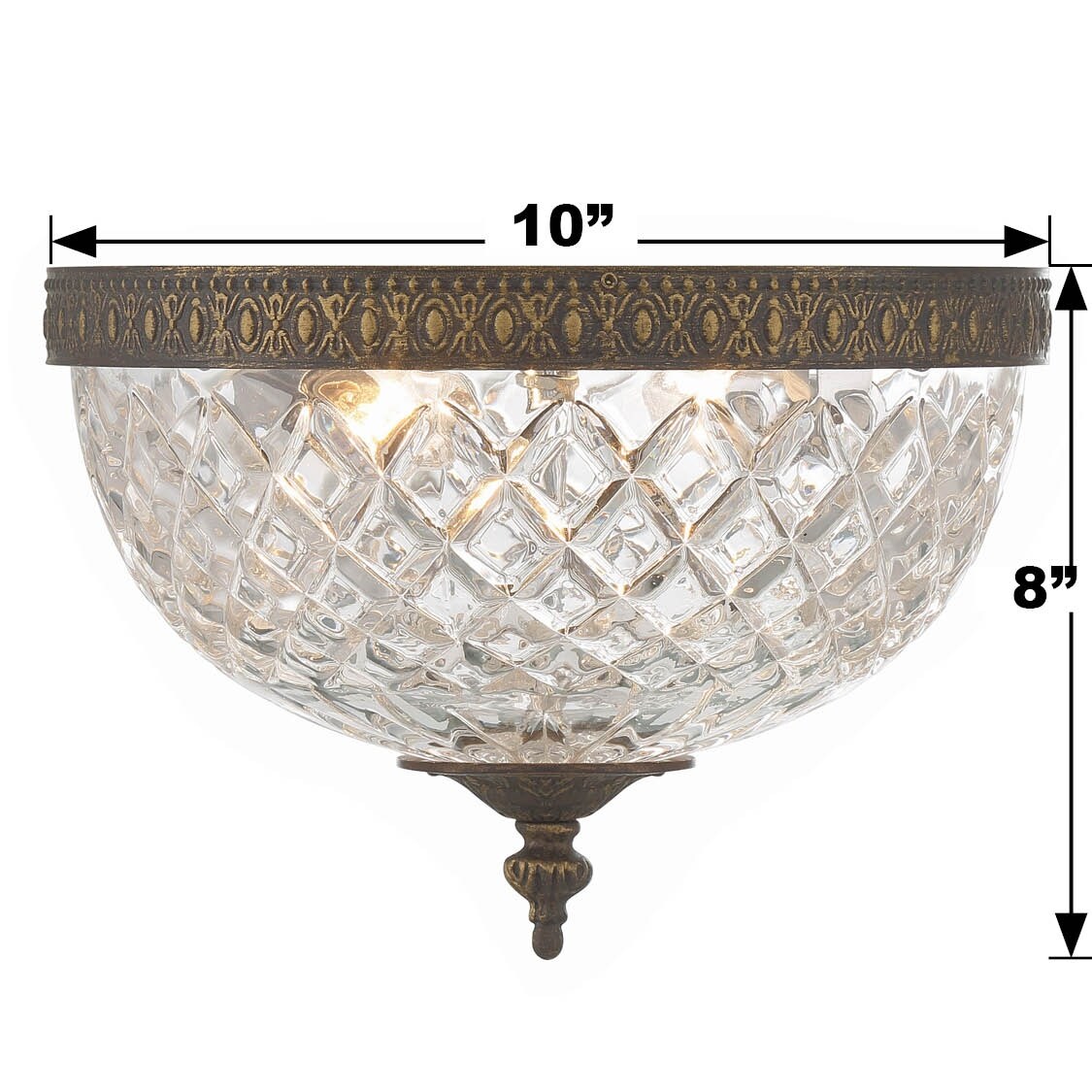 Crystorama 2 luci in cristallo da incasso - 10W x 8H x 10D