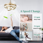 Ventilatore da soffitto retrattile Cusp Barn 42 con luci e telecomando, fai da te, forma Fandelier, moderno, silenzioso, luce da soffitto a LED con motore DC