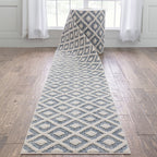 Tappeto moderno per corridoio e scale, modello Runner Harlow Trellis, su misura