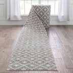 Tappeto moderno per corridoio e scale, modello Runner Harlow Trellis, su misura