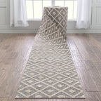 Tappeto moderno per corridoio e scale, modello Runner Harlow Trellis, su misura