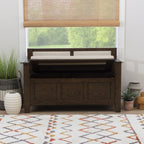 Panca d'ingresso con contenitore ribaltabile in legno Dahlia