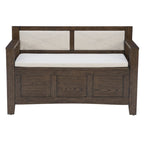 Panca d'ingresso con contenitore ribaltabile in legno Dahlia