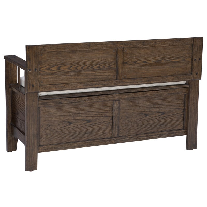 Panca d'ingresso con contenitore ribaltabile in legno Dahlia