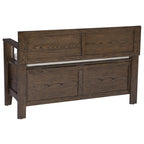 Panca d'ingresso con contenitore ribaltabile in legno Dahlia