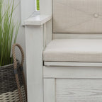 Panca d'ingresso con contenitore ribaltabile in legno Dahlia