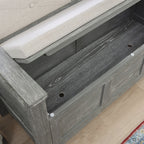 Panca d'ingresso con contenitore ribaltabile in legno Dahlia