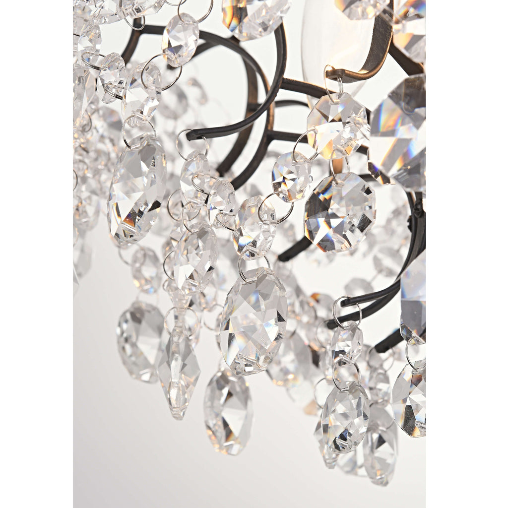 Dalia Elegante lampada da soffitto a 3 luci in cristallo per interni