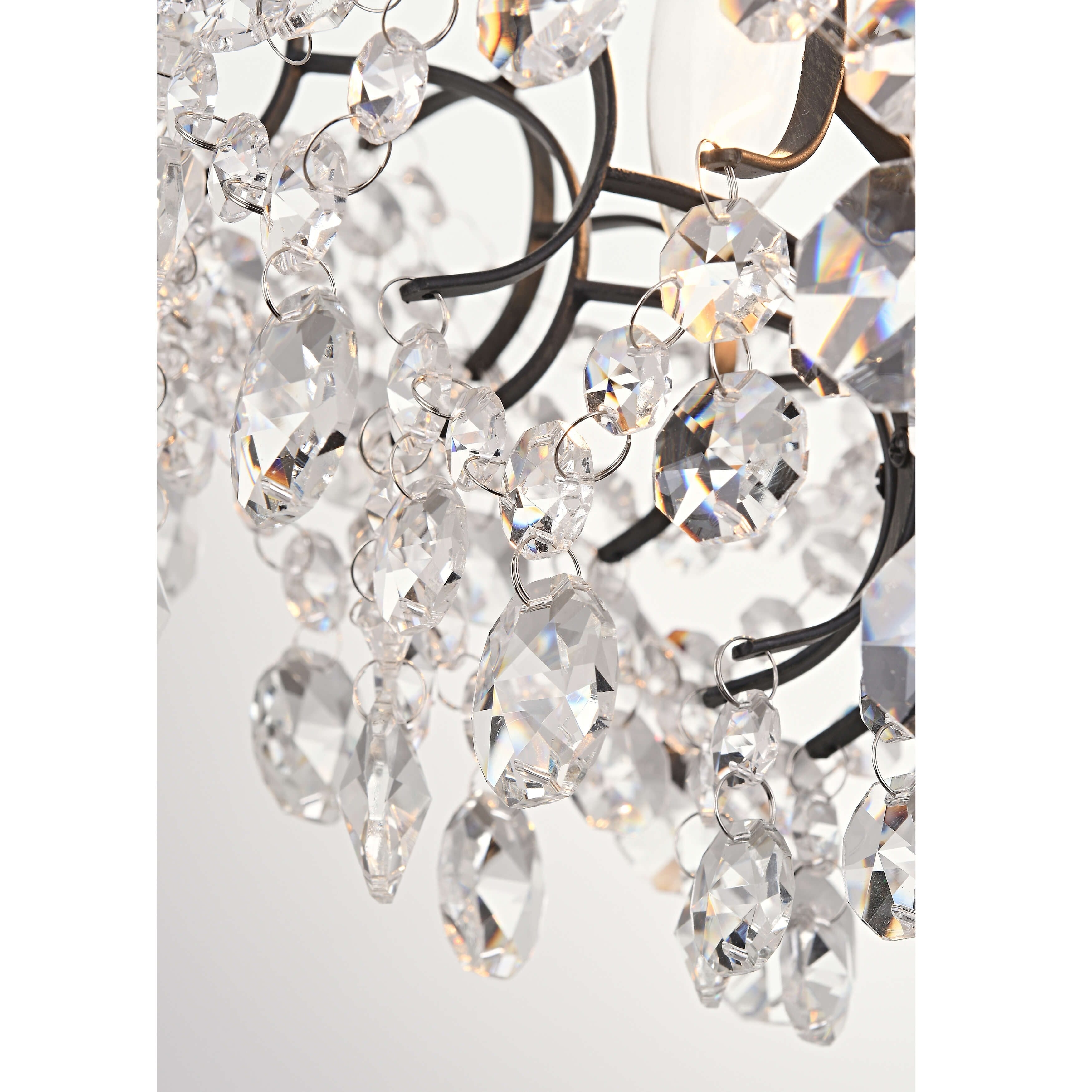 Dalia Elegante lampada da soffitto a 3 luci in cristallo per interni