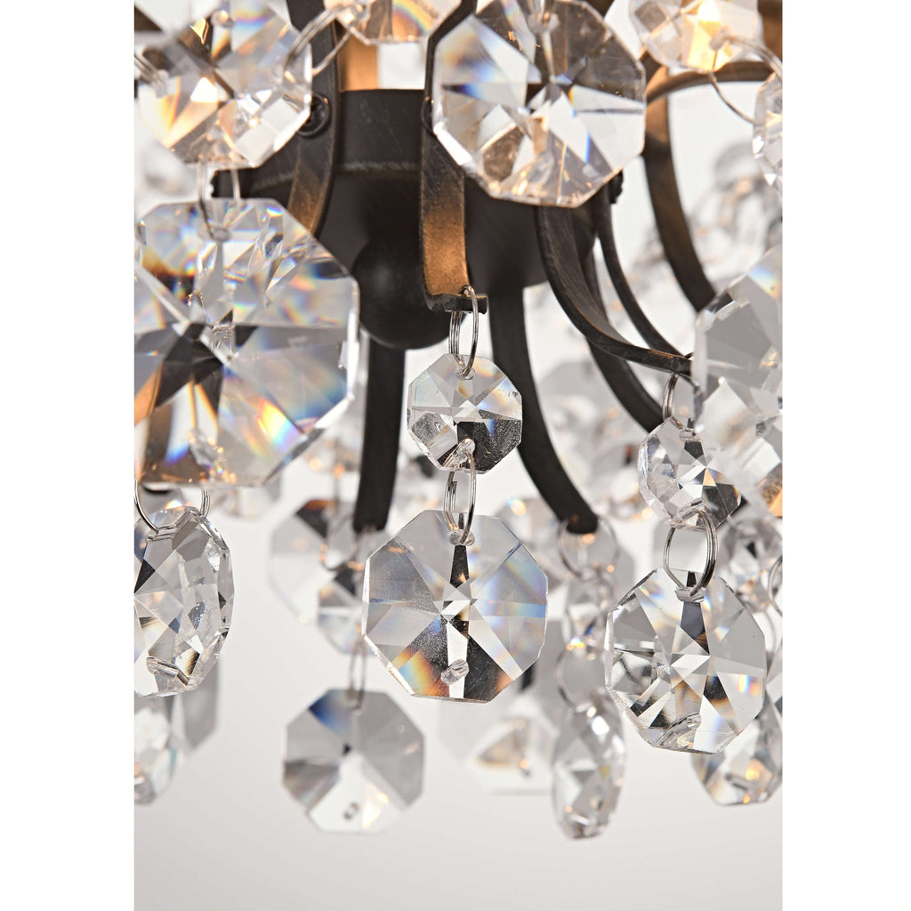 Dalia Elegante lampada da soffitto a 3 luci in cristallo per interni