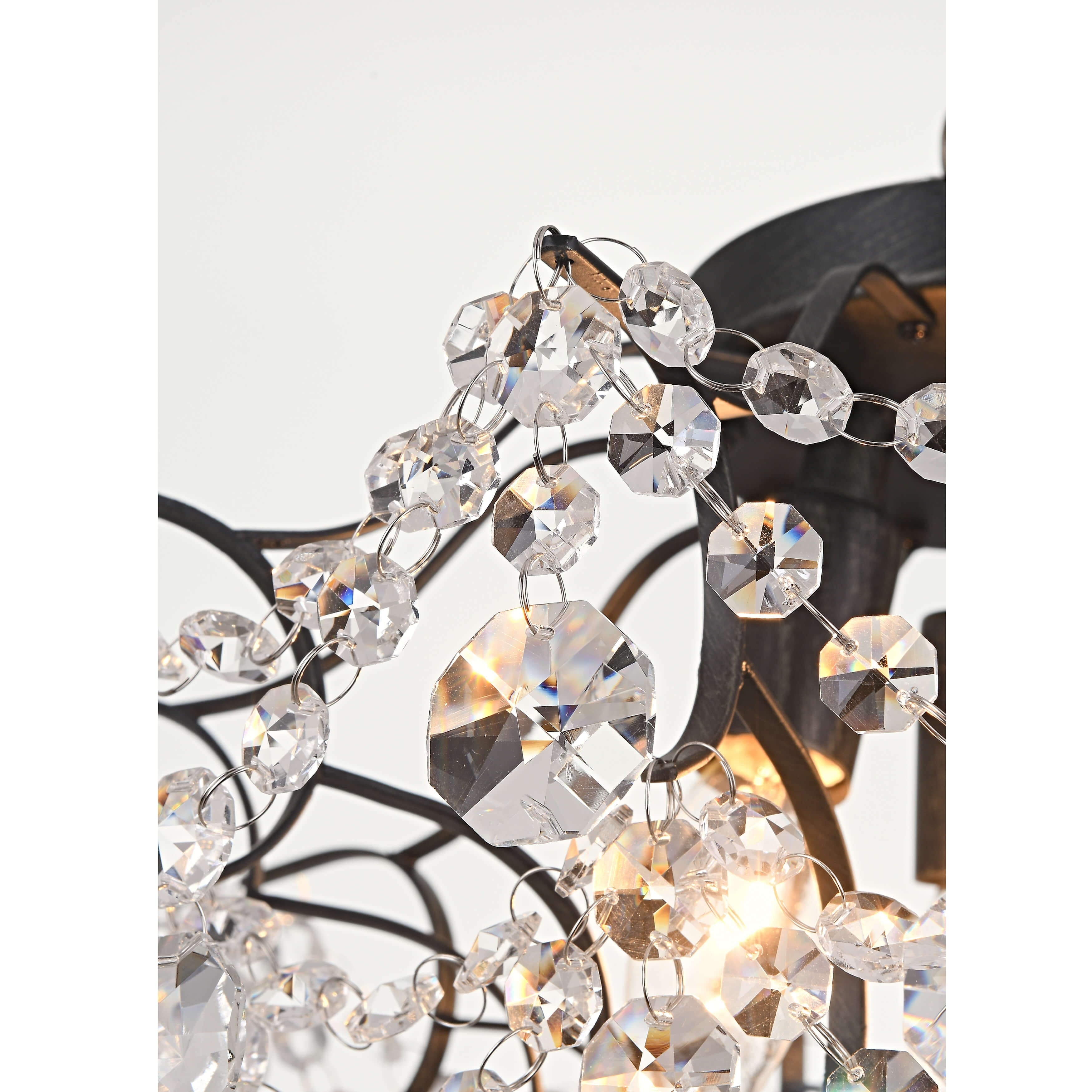Dalia Elegante lampada da soffitto a 3 luci in cristallo per interni