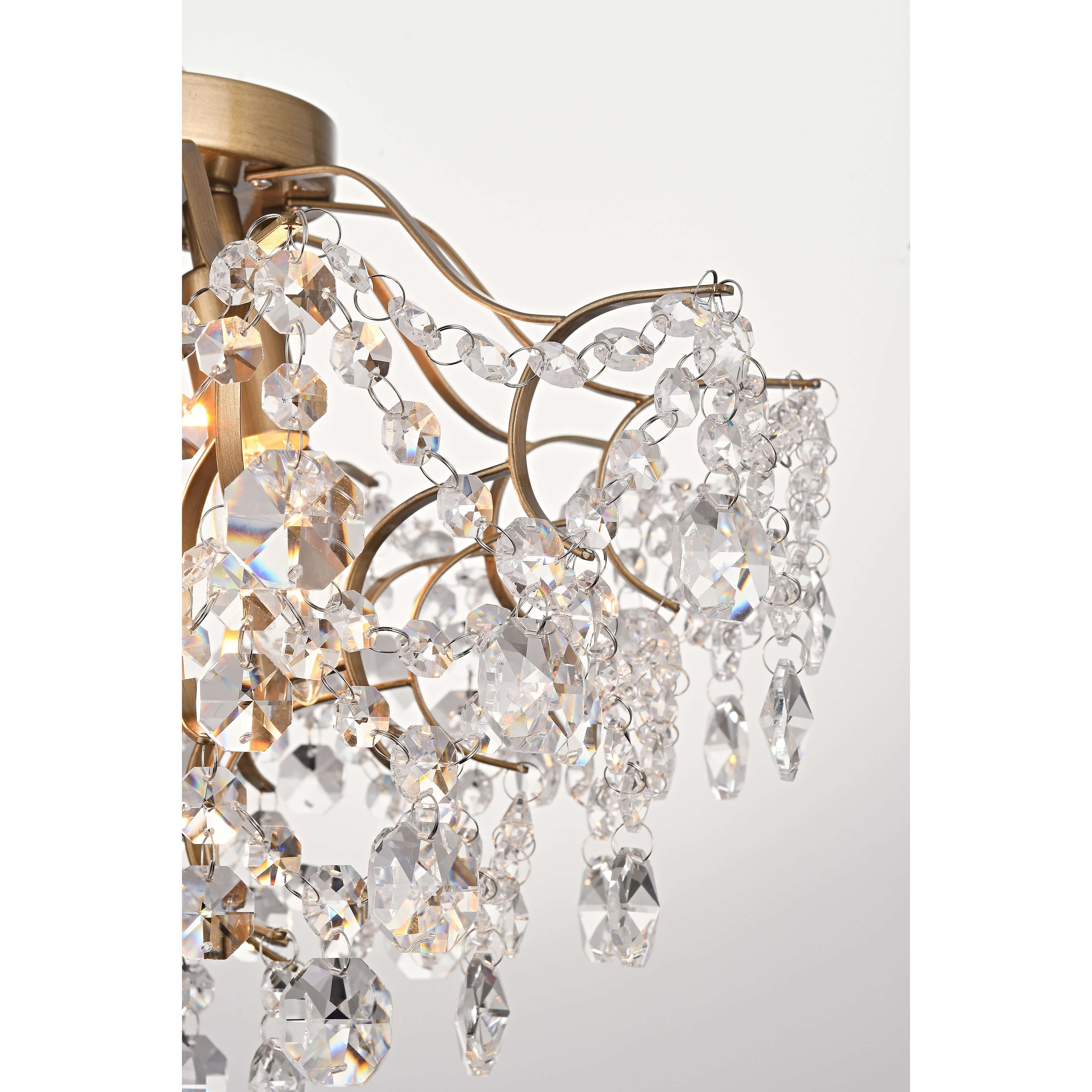 Dalia Elegante lampada da soffitto a 3 luci in cristallo per interni
