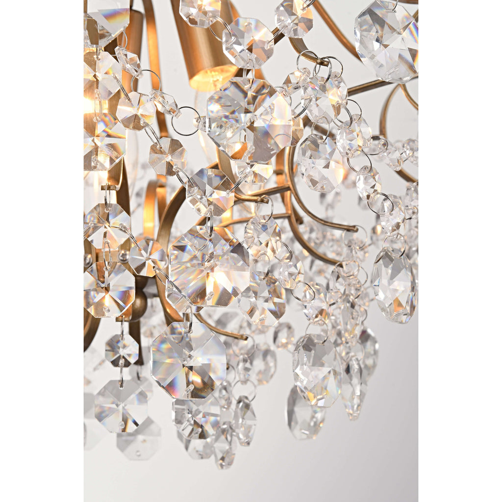 Dalia Elegante lampada da soffitto a 3 luci in cristallo per interni