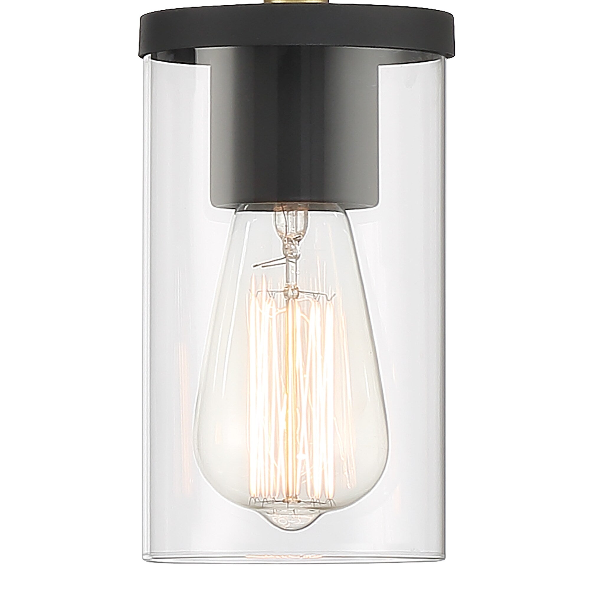 Lampada da bagno moderna Decatur a 6 luci, stile fattoria, nera/oro, con certificazione UL