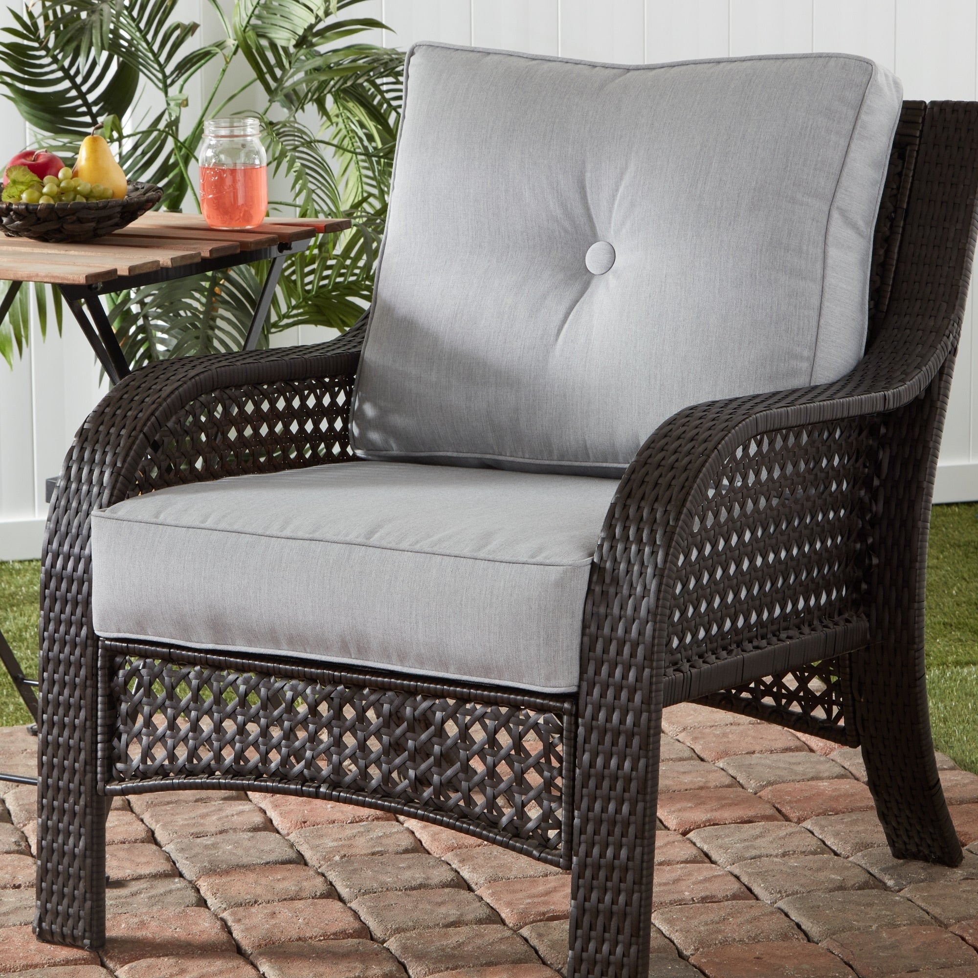 Set di cuscini da esterno Sunbrella Premium da 2 pezzi con seduta profonda
