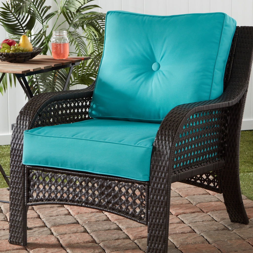 Set di cuscini da esterno Sunbrella Premium da 2 pezzi con seduta profonda
