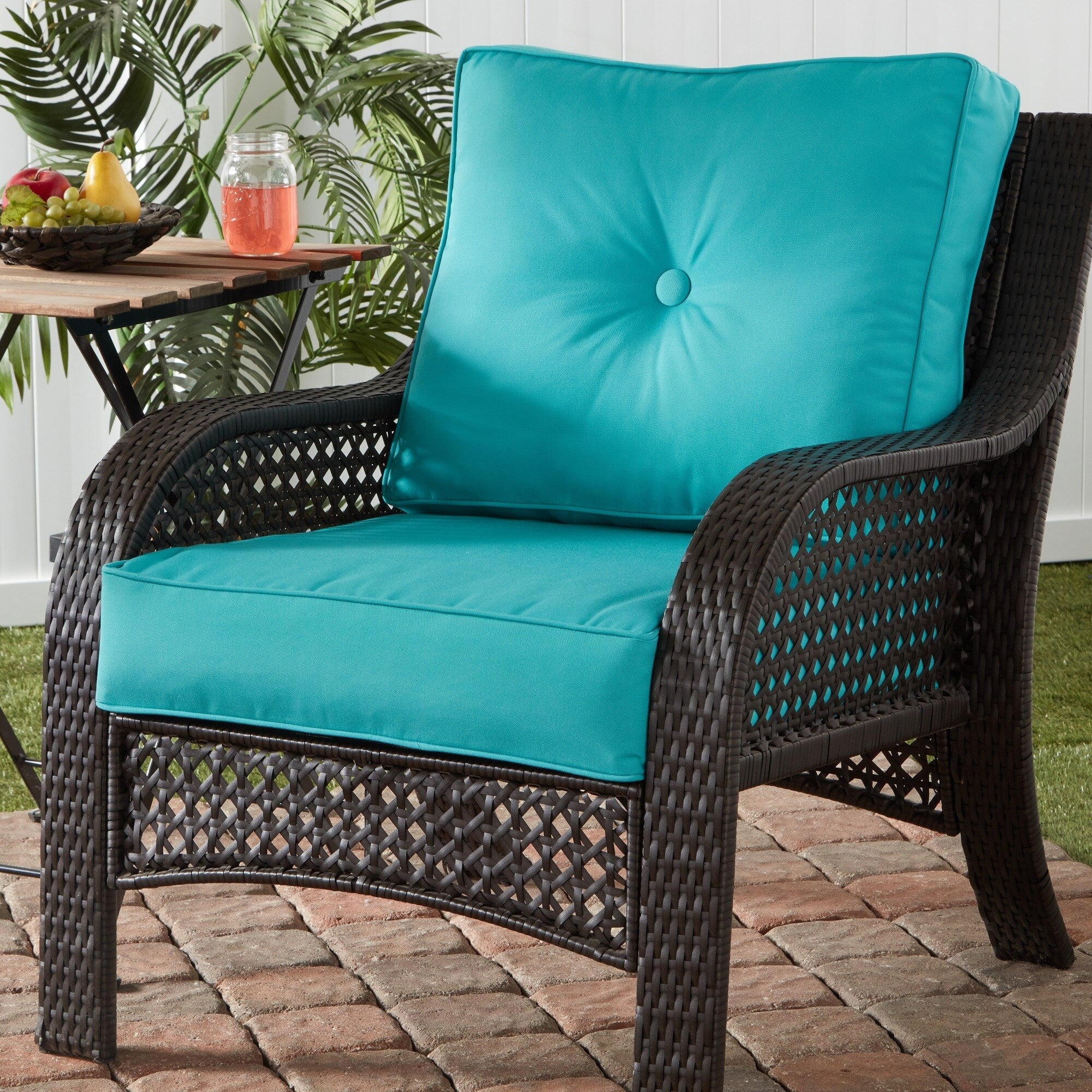 Set di cuscini da esterno Sunbrella Premium da 2 pezzi con seduta profonda