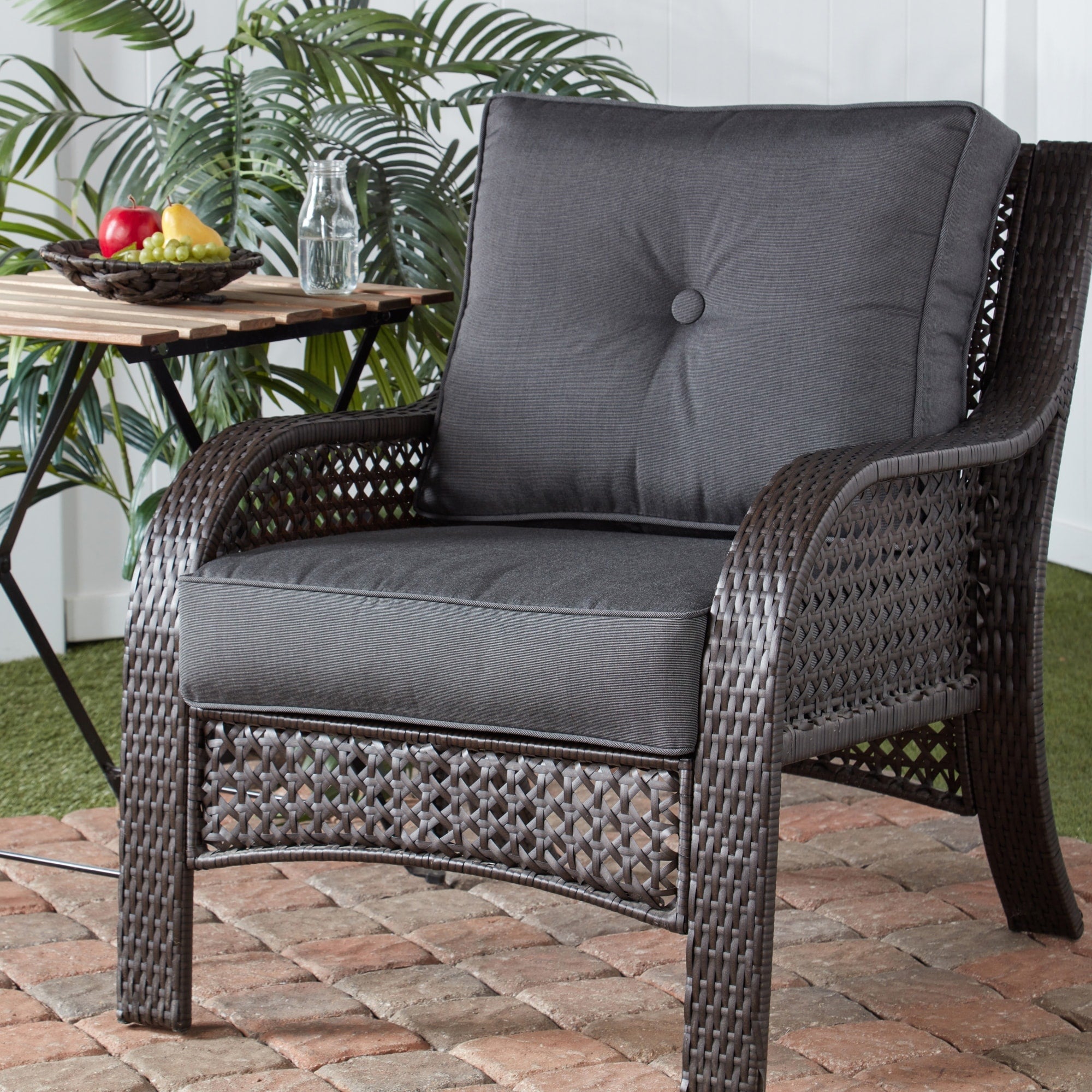 Set di cuscini da esterno Sunbrella Premium da 2 pezzi con seduta profonda