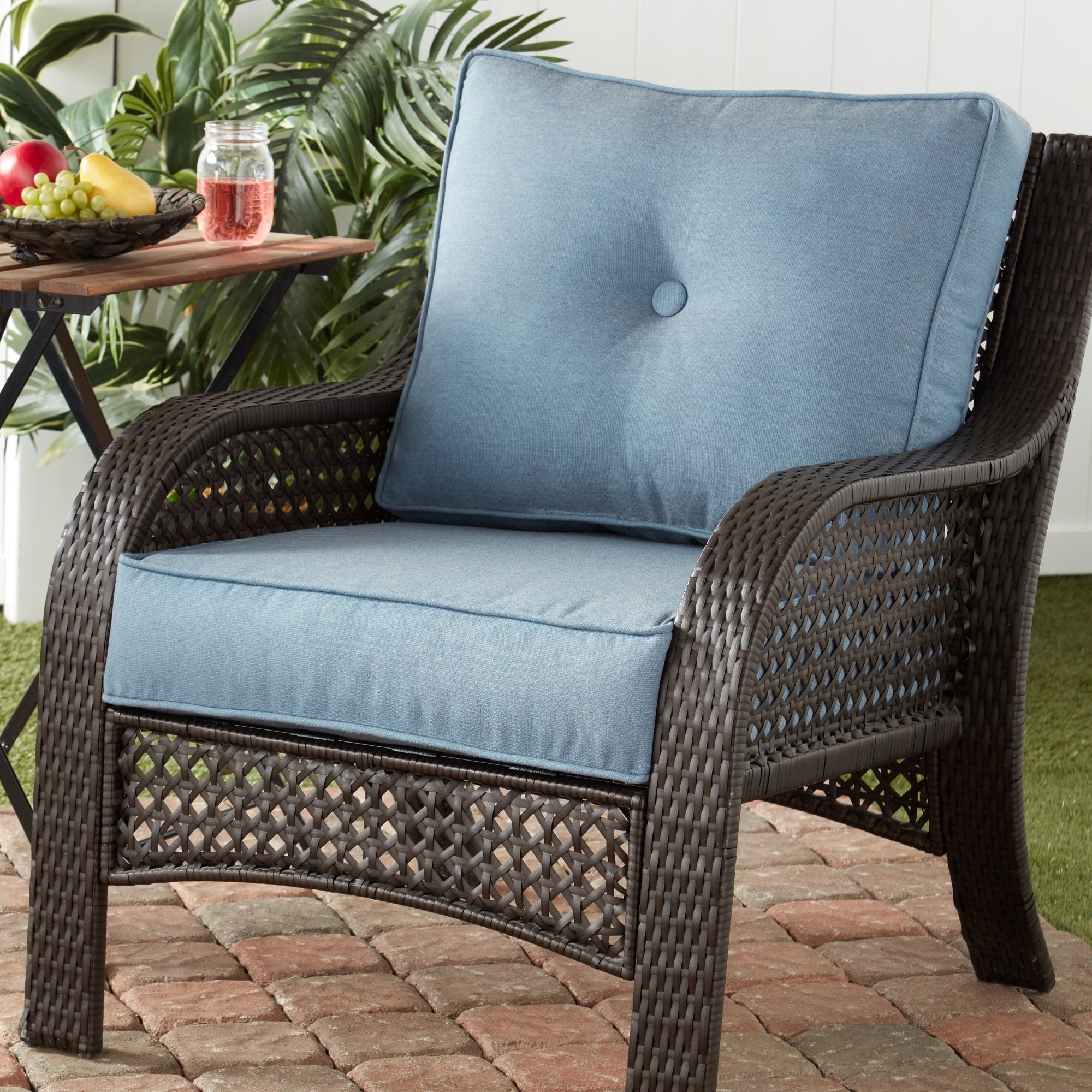 Set di cuscini da esterno Sunbrella Premium da 2 pezzi con seduta profonda