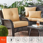 Set di cuscini da esterno Sunbrella Premium da 2 pezzi con seduta profonda