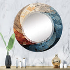 Specchio da parete moderno astratto a spirale collage Designart