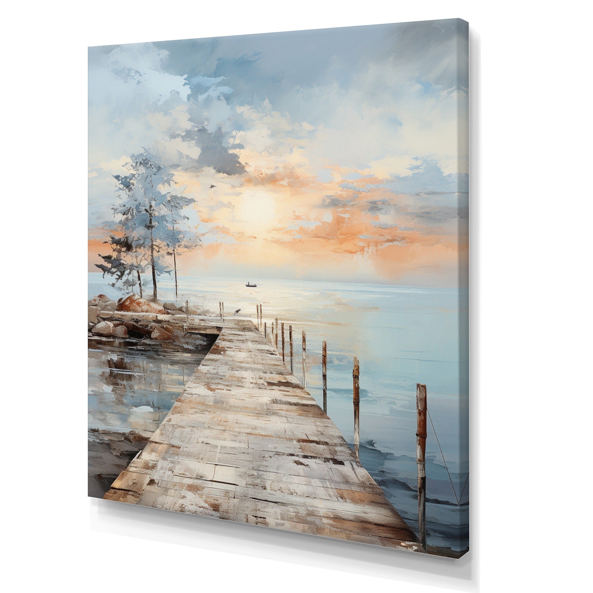 Decorazione murale per molo costiero Designart Pier And Dock Seaside III
