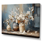 Designart Natura morta con fiori e ceramica I Albero su tela