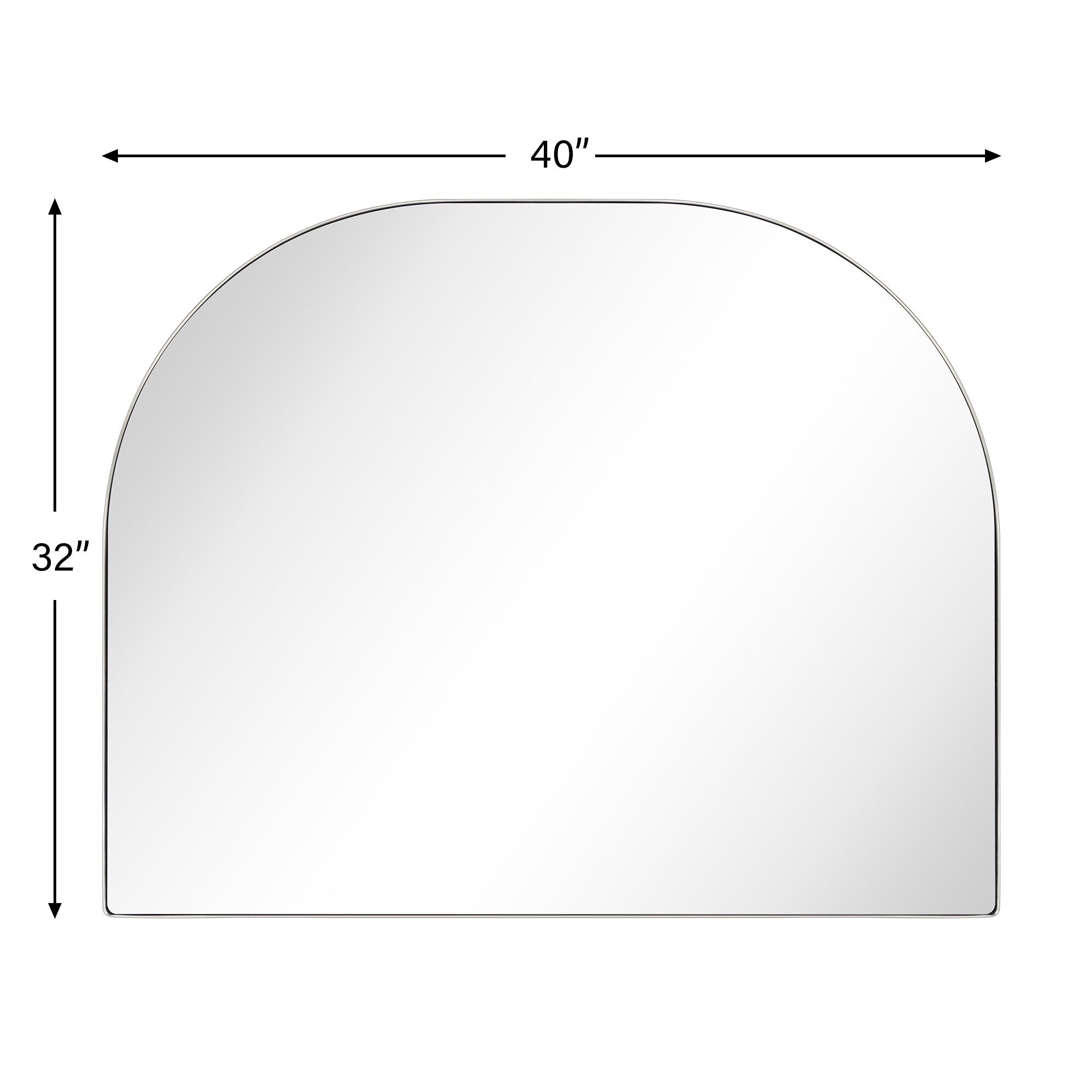 Specchio ad arco grande Dezerae TEHOME per camino, 40'' L x 32'' A
