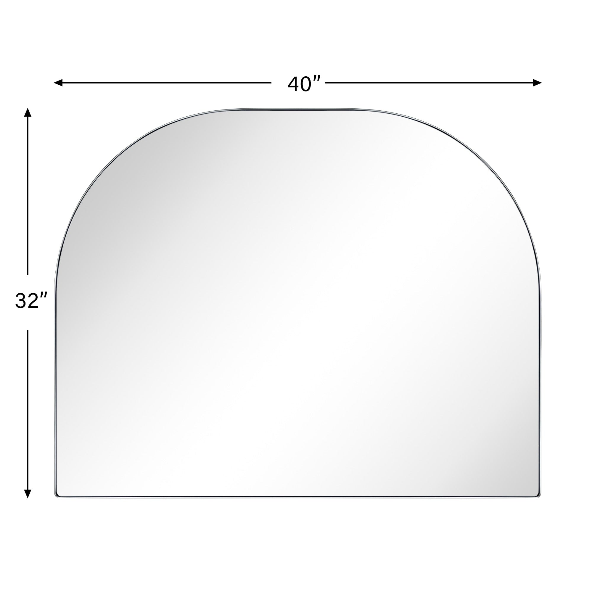 Specchio ad arco grande Dezerae TEHOME per camino, 40'' L x 32'' A
