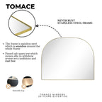 Specchio ad arco grande Dezerae TEHOME per camino, 40'' L x 32'' A