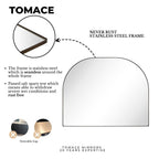Specchio ad arco grande Dezerae TEHOME per camino, 40'' L x 32'' A