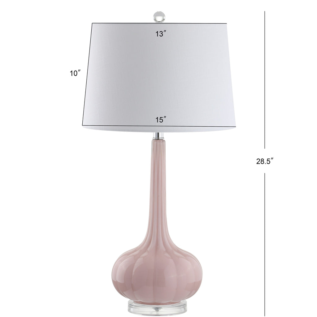 Lampada da tavolo a LED a forma di goccia in vetro Diamante 28.5, rosa (set da 2) di JONATHAN Y