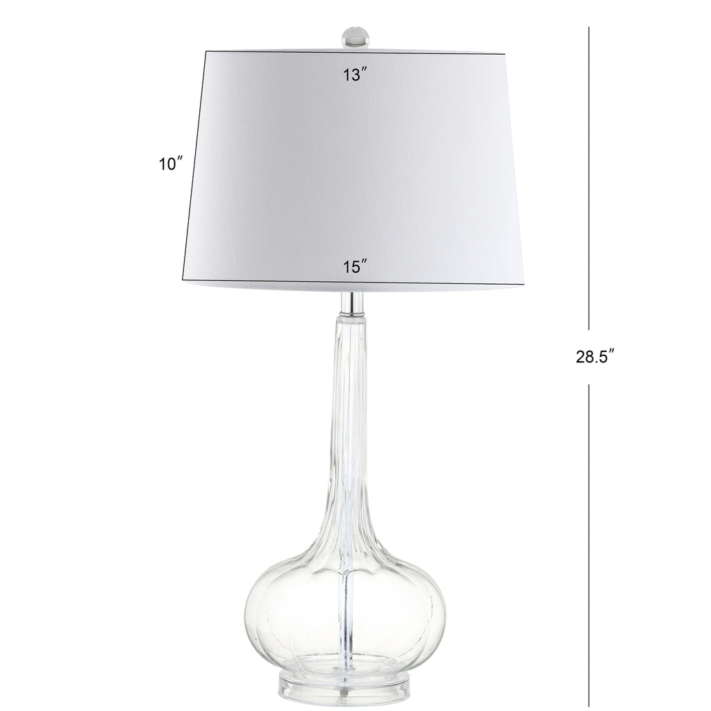 Lampada da tavolo a LED a forma di goccia in vetro Diamante 28.5, rosa (set da 2) di JONATHAN Y