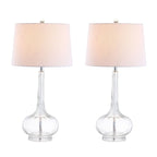 Lampada da tavolo a LED a forma di goccia in vetro Diamante 28.5, rosa (set da 2) di JONATHAN Y