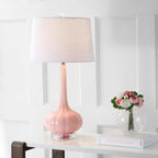 Lampada da tavolo a LED a forma di goccia in vetro Diamante 28.5, rosa (set da 2) di JONATHAN Y