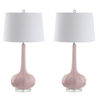 Lampada da tavolo a LED a forma di goccia in vetro Diamante 28.5, rosa (set da 2) di JONATHAN Y