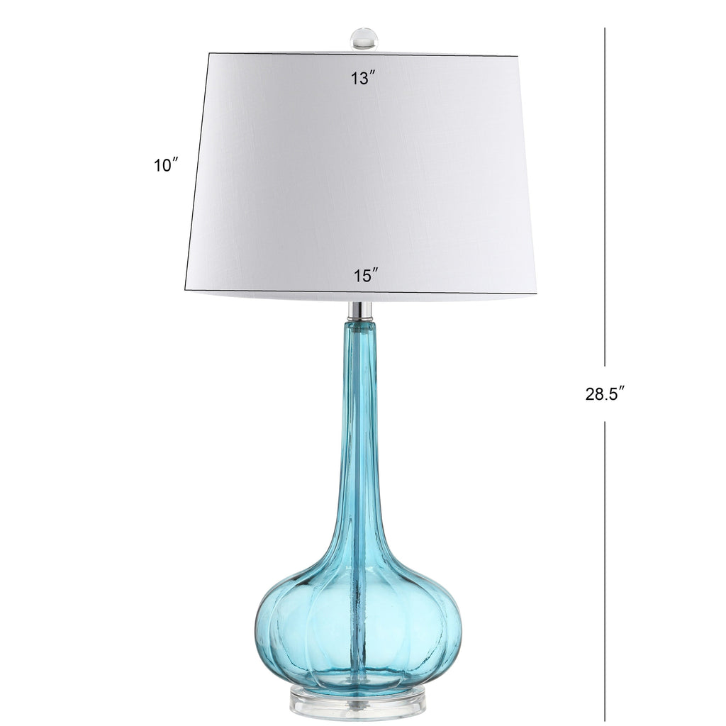 Lampada da tavolo a LED a forma di goccia in vetro Diamante 28.5, rosa (set da 2) di JONATHAN Y