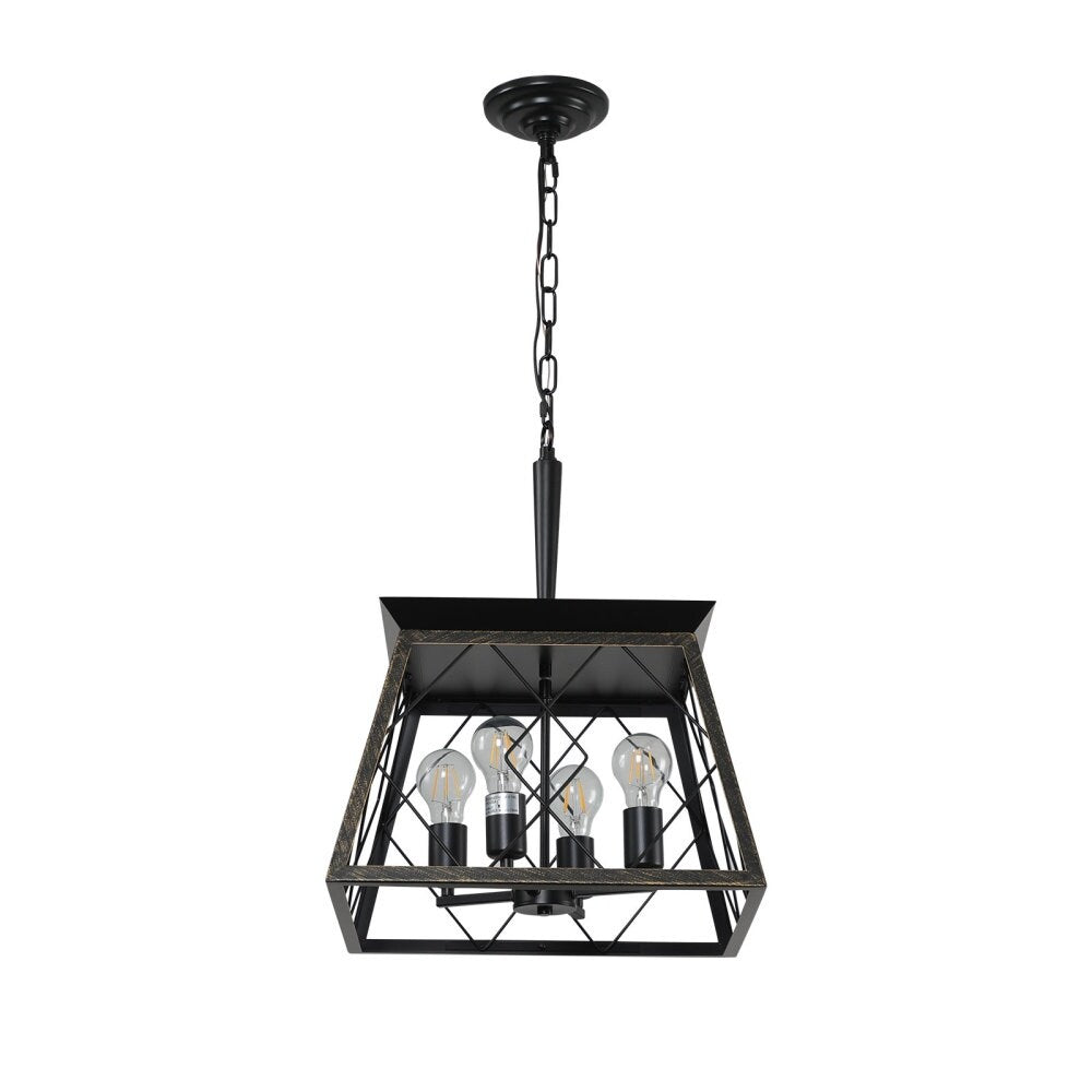 Lampadari da fattoria dimmerabili a 4 luci per sala da pranzo senza lampadina