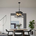 Lampadari da fattoria dimmerabili a 4 luci per sala da pranzo senza lampadina