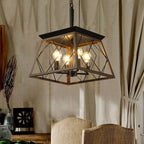 Lampadari da fattoria dimmerabili a 4 luci per sala da pranzo senza lampadina
