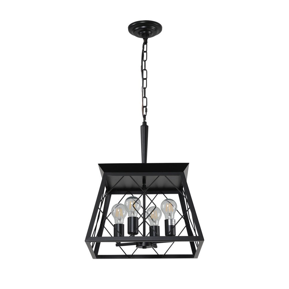 Lampadari da fattoria dimmerabili a 4 luci per sala da pranzo senza lampadina