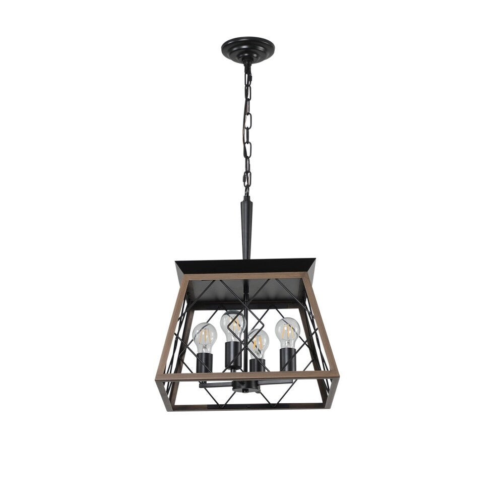 Lampadari da fattoria dimmerabili a 4 luci per sala da pranzo senza lampadina