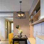 Lampadari da fattoria dimmerabili a 4 luci per sala da pranzo senza lampadina